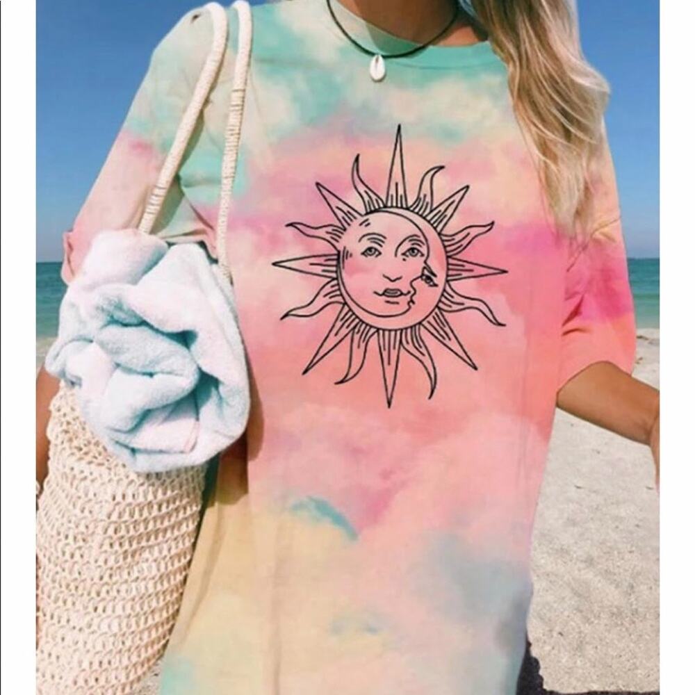๐ Print Womenโs Short Sleeve Loose T-shirt Size S